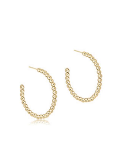 enewton Beaded Classic 1.25" Post Hoop - 3mm