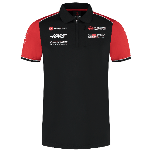 Haas Racing F1 2025 Men's Team Fitted Polo Shirt - Black