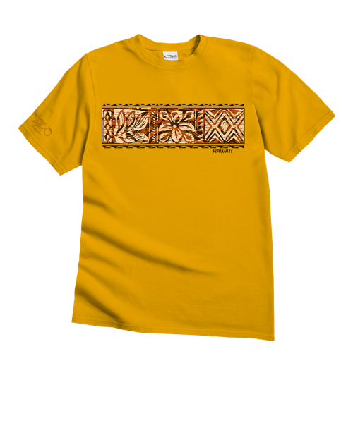 Ethnic Tapa Band - Mango Dyed Short Sleeve Crewneck T-Shirt