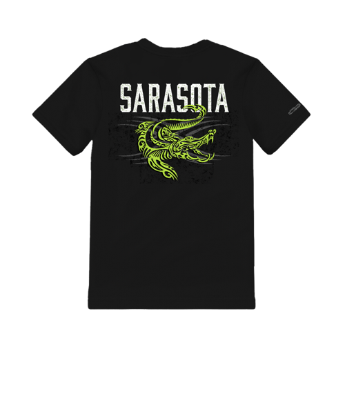 Tribal Gator - Black Short Sleeve Crewneck T-Shirt