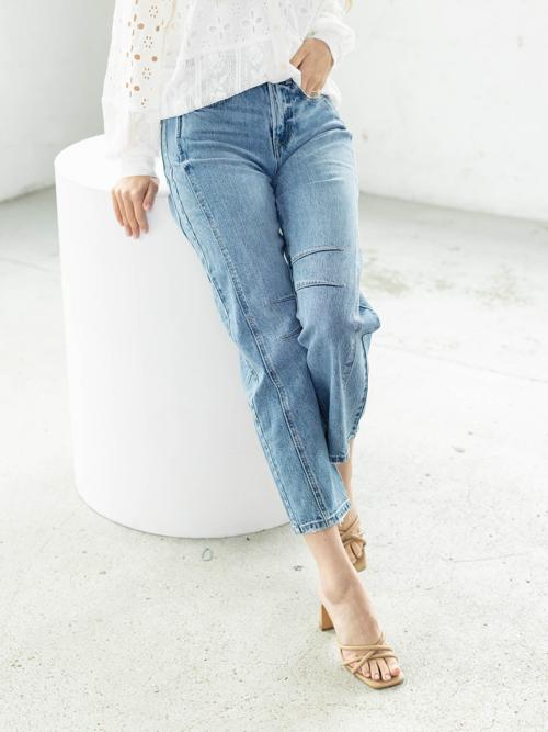 VERVET Tingle High Rise Barrel Jean