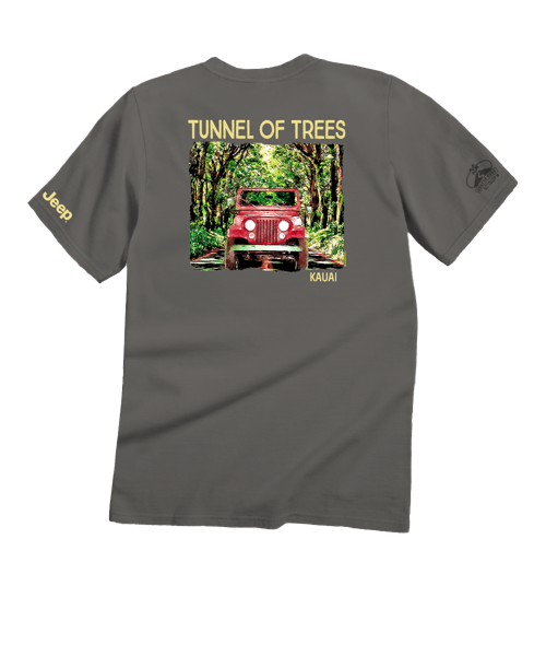 Jeep Tunnel Of Trees - Crater Dyed® Short Sleeve Crewneck T-Shirt