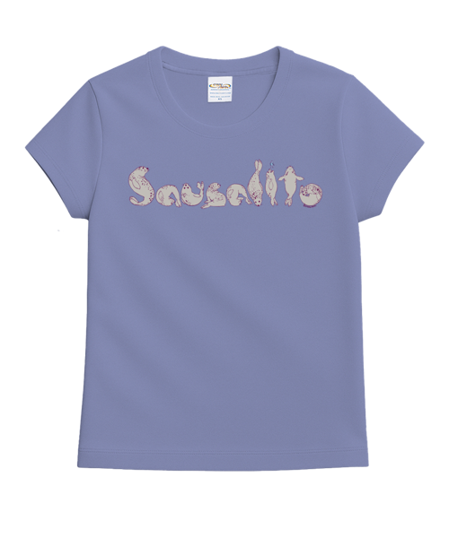 Sausalito Seals Sketch - Lavender Dyed Short Sleeve Crewneck T-Shirt