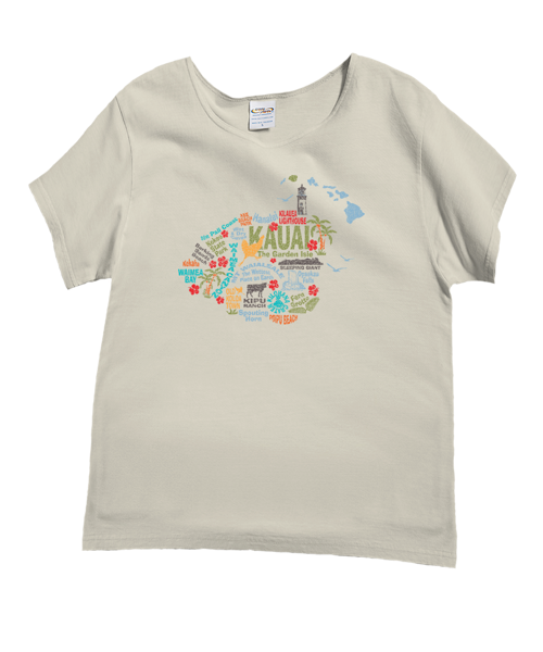 Best Of Kauai - Coconut Dyed Short Sleeve Scoop Neck T-Shirt