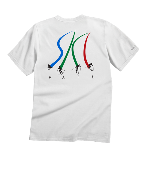 Vail Resort Ultimate Ski - White Short Sleeve Crewneck T-Shirt