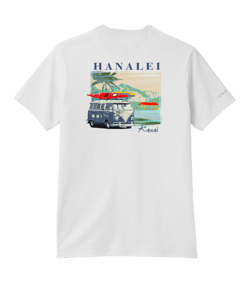 Volkswagen Hanalei Van - White Short Sleeve Pima T-Shirt