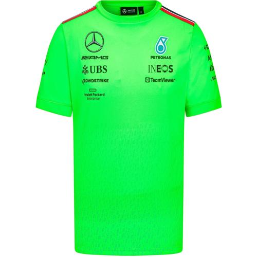 Mercedes AMG Petronas F1 Men's Set Up Driver T-Shirt - Volt Green