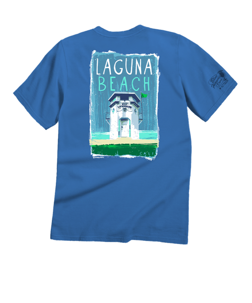 Laguna Paint - Blue Hawaii Dyed Short Sleeve Crewneck T-Shirt