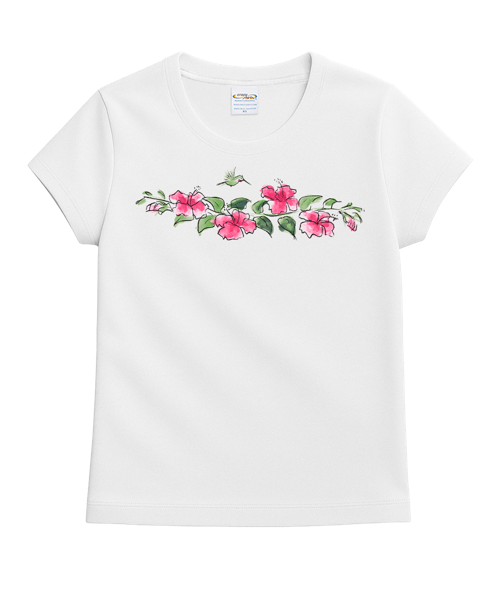 Hum Hibiscus - White Short Sleeve Crewneck T-Shirt