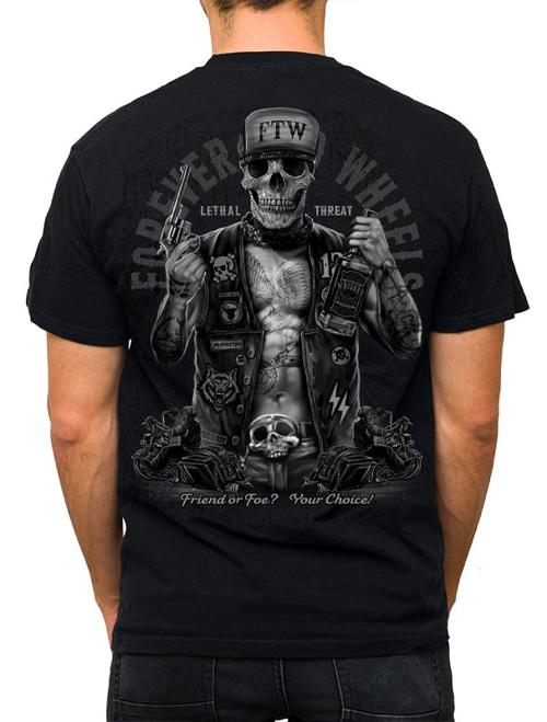 Black, XX-Large Lethal Threat VV40115XXL Mens Vintage Velocity T-Shirt 1 Pack Cigar Skull 