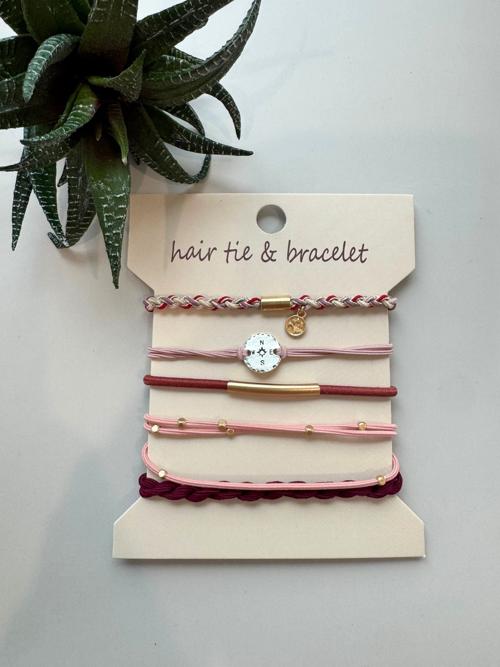 Theme Printed Knot Bracelet Hair Ties
