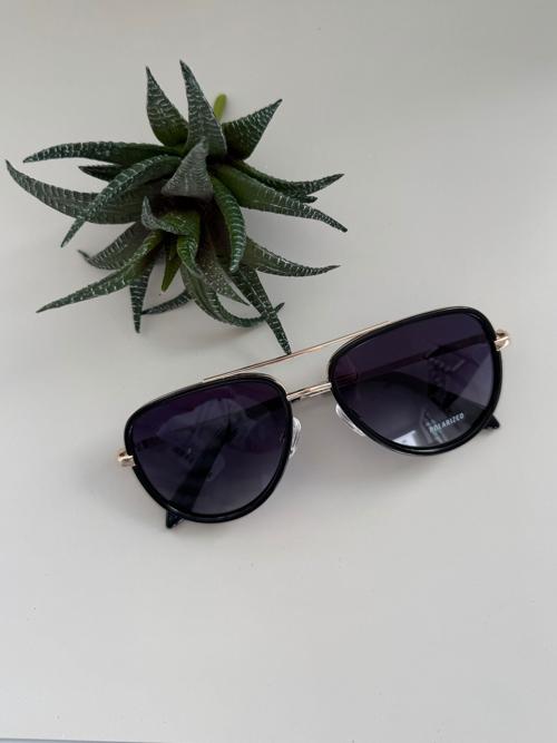 QUAY All In Mini Sunglasses - Black Smoke Polarized