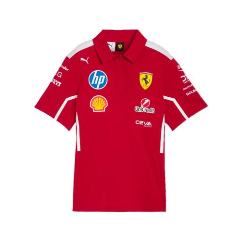 Scuderia Ferrari F1 2025 Women's Team Polo Shirt - Dark Cherry