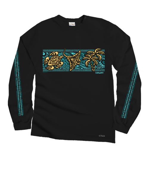 Tribal Icon Band - Black Long Sleeve Crewneck T-Shirt