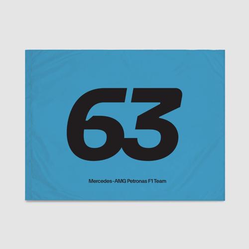 Mercedes AMG Petronas F1 George Russell Flag - Blue