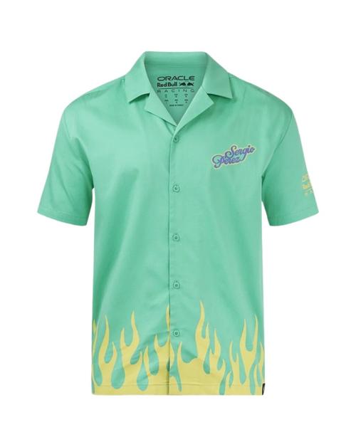 Red Bull Racing F1 Sergio "Checo" Perez Special Edition Mexico GP Button Down Shirt - Green