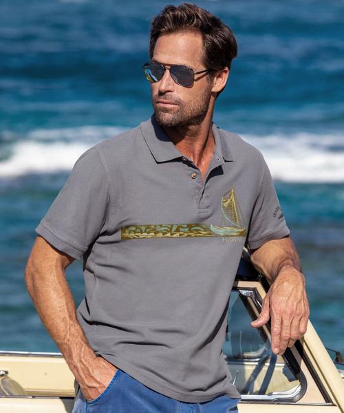 Hokulea Band - Crater Dyed® Short Sleeve Oceanfront Polo Shirt