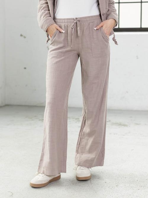 Bobi Wide Leg Tie Waist Pant