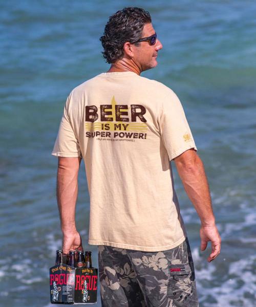 Beer Power - Beer Dyed Short Sleeve Crewneck T-Shirt