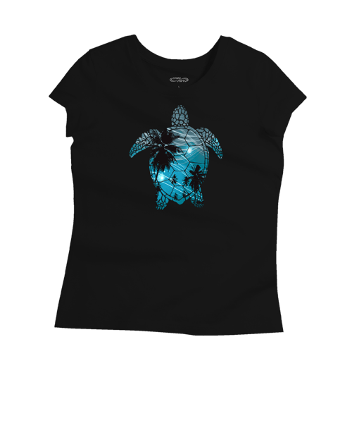 Turtle Lights - Jet Black Short Sleeve Pima T-Shirt