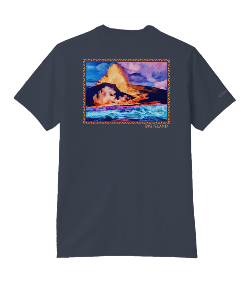 Lava Meets Ocean - Smoke Short Sleeve Pima T-Shirt