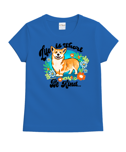Life Is Short - Blue Hawaii Dyed Short Sleeve Crewneck T-Shirt