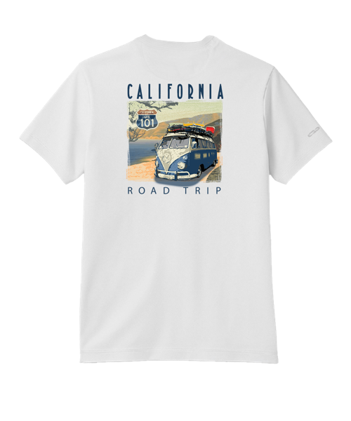Volkswagen Cali Road Trip - White Short Sleeve Pima T-Shirt