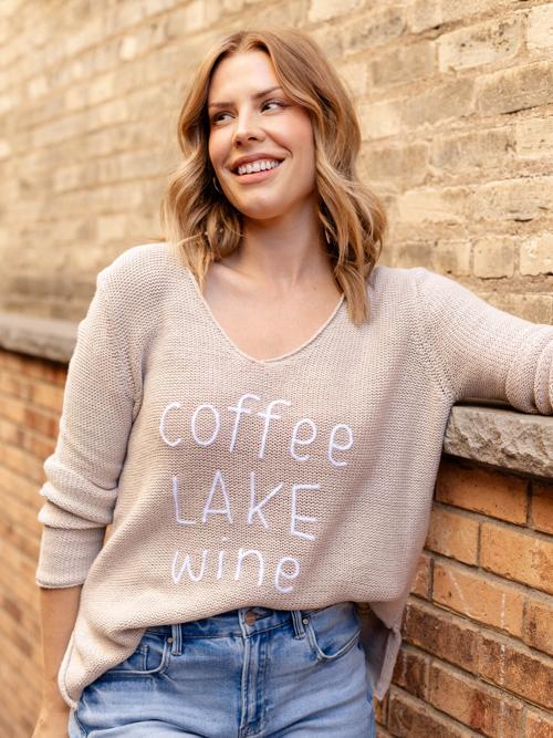 Coffee & Lake Sweater