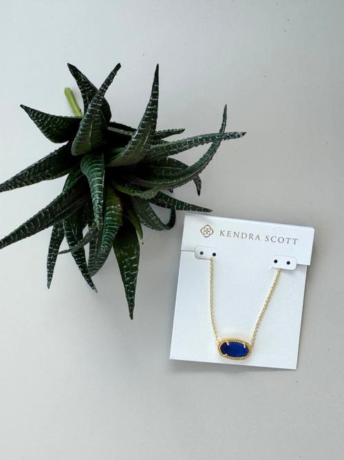 Kendra Scott Elisa Necklace - Gold Cobalt Cats Eye