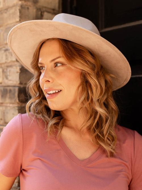 Flat Fedora Style Hat