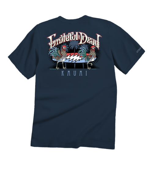 Grateful Dead Skeleton Chicken - Navy Short Sleeve Crewneck T-Shirt