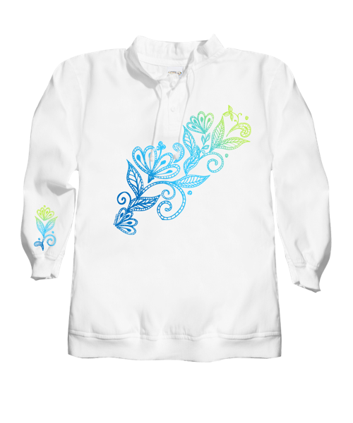 Lacey - White Long Sleeve Lightweight Pullover