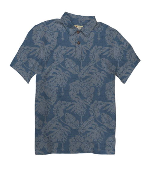 E Komo Mai - Deep Sea Short Sleeve Hawaiian Polo Shirt