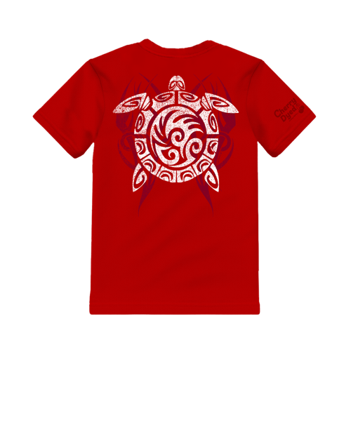 Tribe Turtle - Cherry Dyed Short Sleeve Crewneck T-Shirt