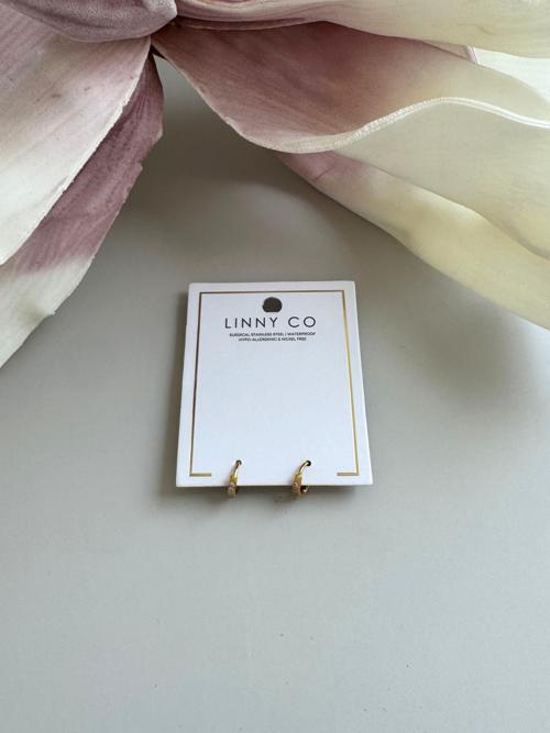 Scarlett CZ 8mm Hoop - Gold