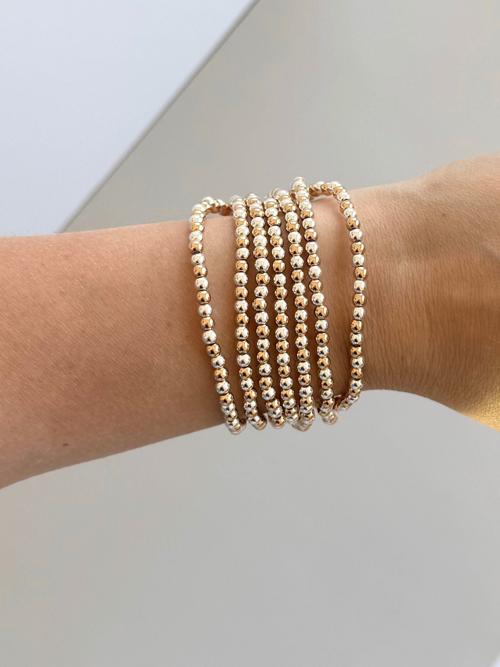 Set of 7 Beaded Stretch Bracelets