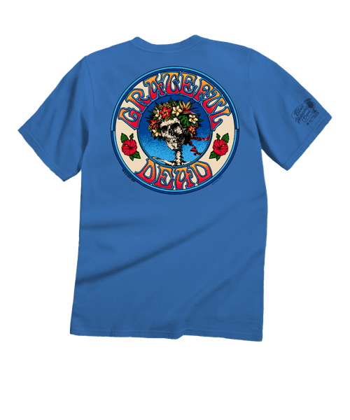 Grateful Dead Hawaiian Bertha - Blue Hawaii Dyed Short Sleeve Crewneck T-Shirt