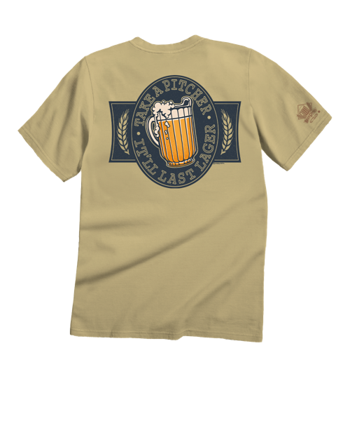 Take A Pitcher - Beer Dyed Short Sleeve Crewneck T-Shirt