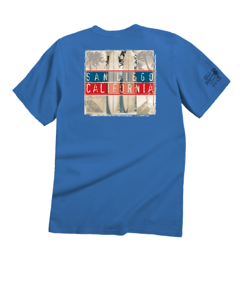 Shadow Surf - Blue Hawaii Dyed Short Sleeve Crewneck T-Shirt