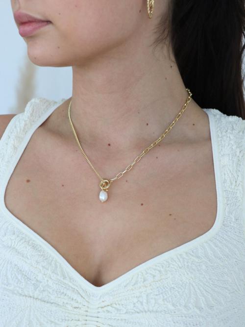 Kendra Scott Leighton Pearl Chain Neckace