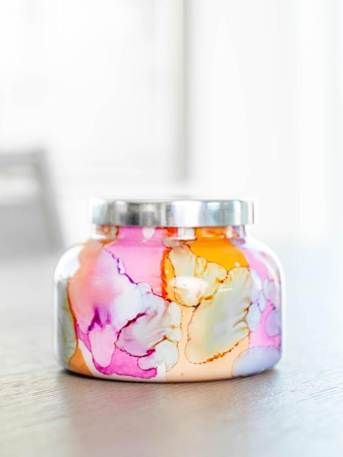 Capri Blue Volcano 19 oz Rainbow Watercolor Jar Candle