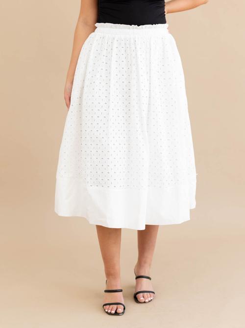 Current Air Contrast Detail Midi Skirt