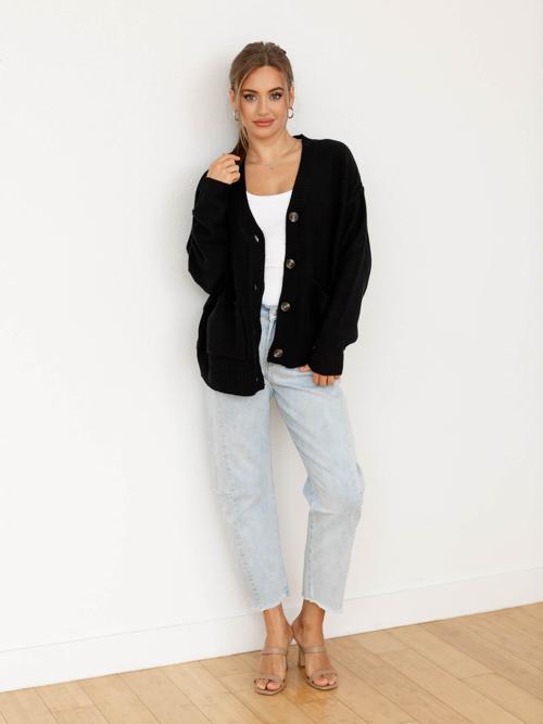 Charm Them Button Front Cardigan