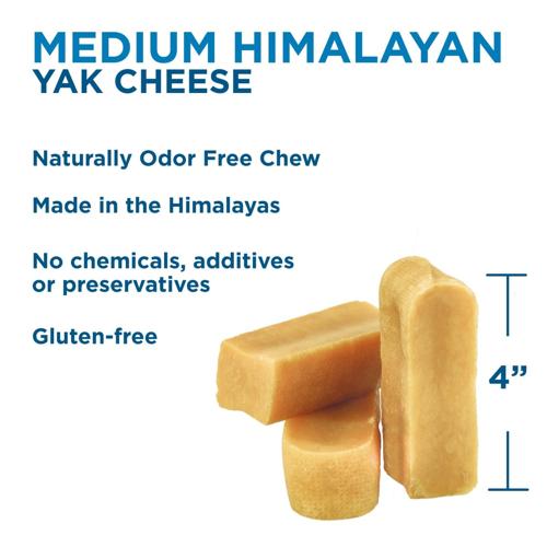 Medium Himalayan Golden Yak Cheese Odor-Free (3 Pack)