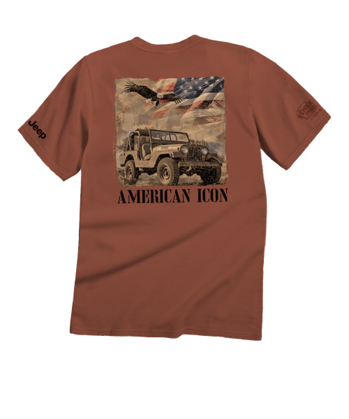 Jeep Vintage American - Chile Dyed Short Sleeve Crewneck T-Shirt