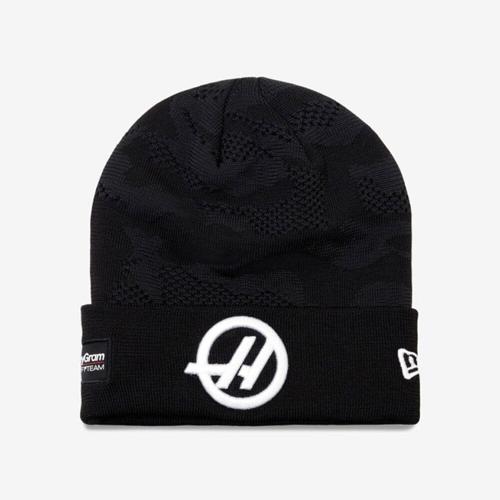 Haas Racing F1 Oliver Bearman Camo Cuff Beanie - Black