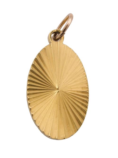 Farrah B Oval Texture Charm