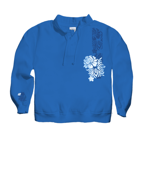 Hauoli - Blue Hawaii Dyed Long Sleeve Lightweight Pullover