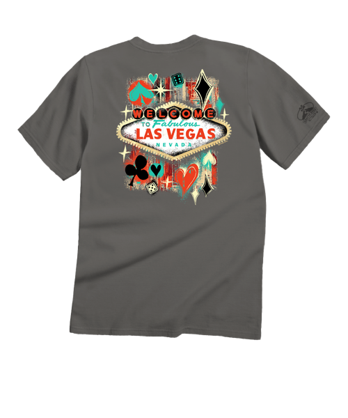 Vintage Vegas Sign - Crater Dyed® Short Sleeve Crewneck T-Shirt