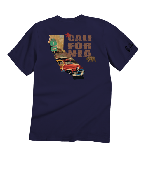 Cali Scenic - Grape Dyed Short Sleeve Crewneck T-Shirt